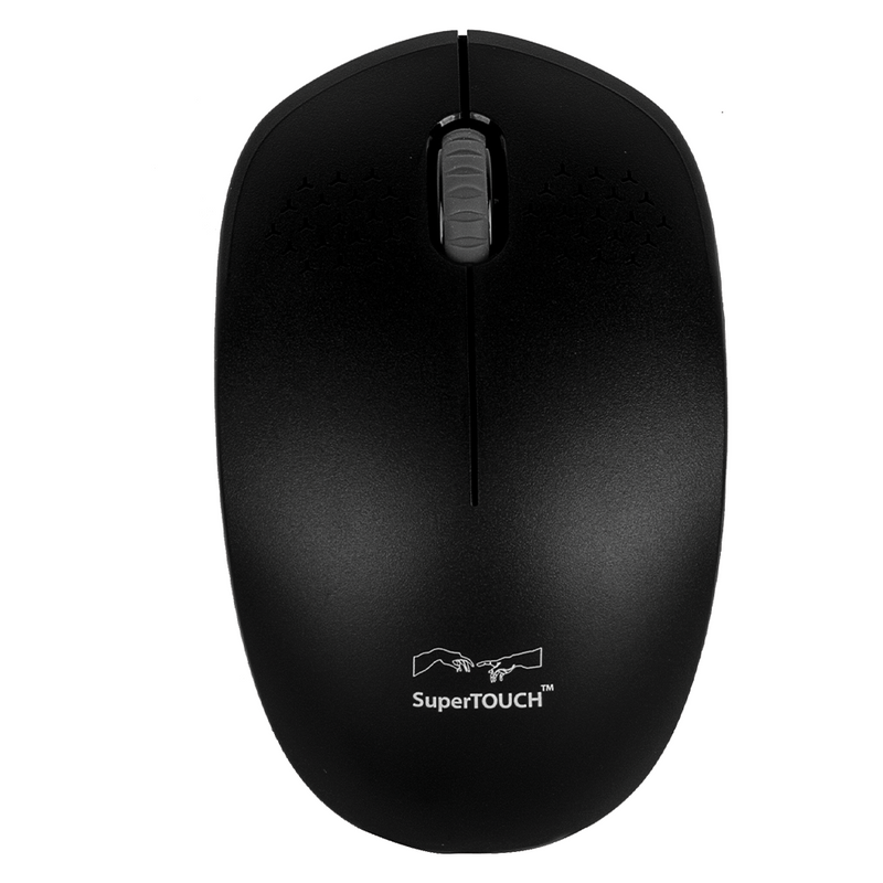 Mouse ergonomic fără fir Super TOUCH, negru - 