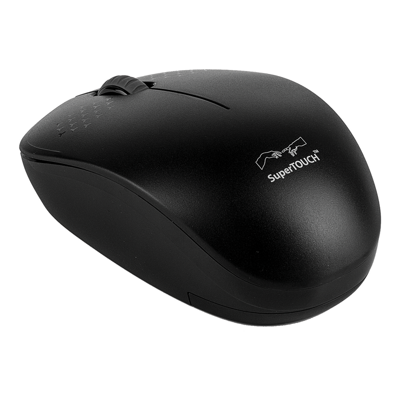 Mouse ergonomic fără fir Super TOUCH, negru - 