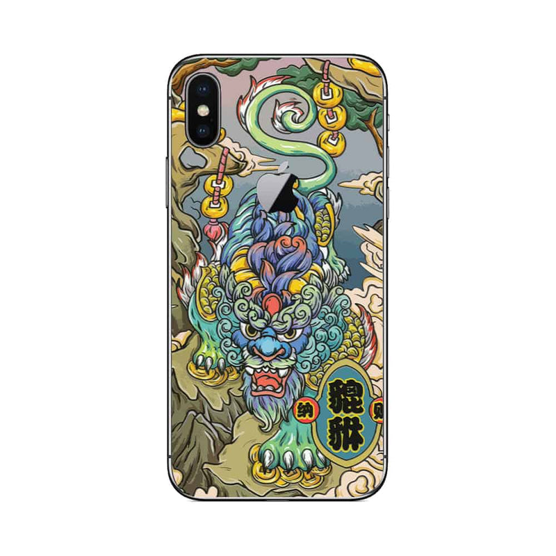 Skin iPhone X Super TOUCH, Green Dragon - 
