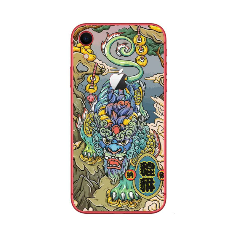 Skin iPhone XR Super TOUCH, Green Dragon - 