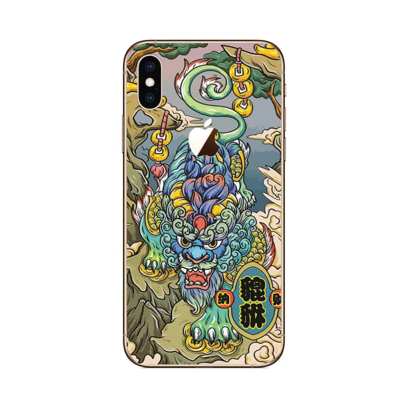 Skin iPhone XS Super TOUCH, Green Dragon - 