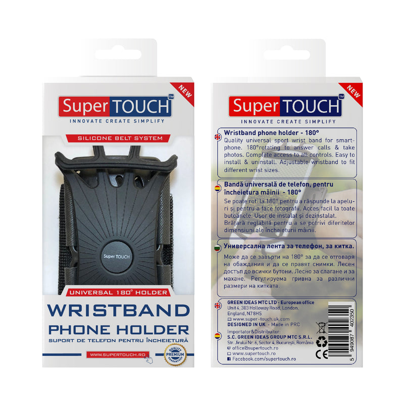 Suport Arm-Band universal pentru telefon Super TOUCH, negru - 
