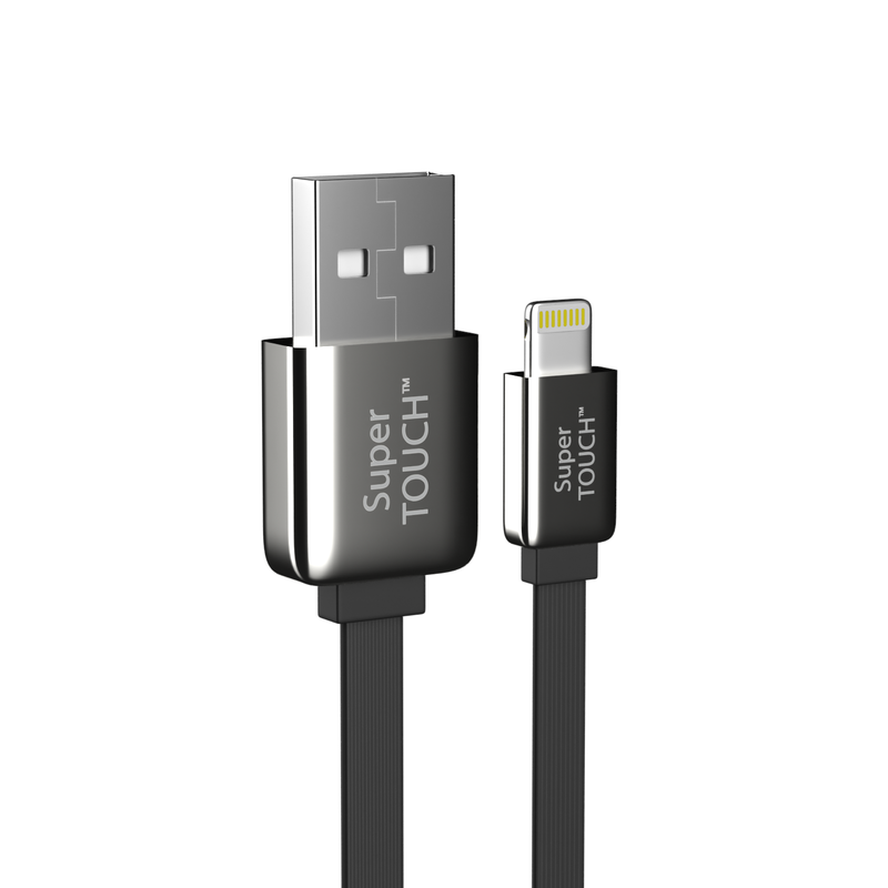 Cablu Flat Lightning parfumat Speed Charging Super TOUCH, negru - 