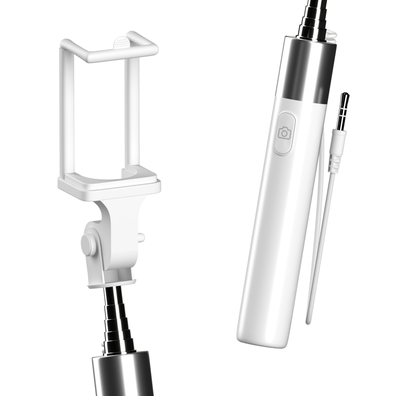 Selfie Stick cu conexiune Jack 3.5 mm Super TOUCH, alb - 