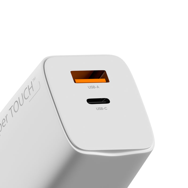 Incarcator rapid USB + Type-C Fast Charger 20W Super TOUCH, alb - 