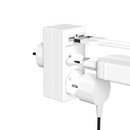 Adaptor cu 2 prize + 2 porturi USB Super TOUCH, alb - 