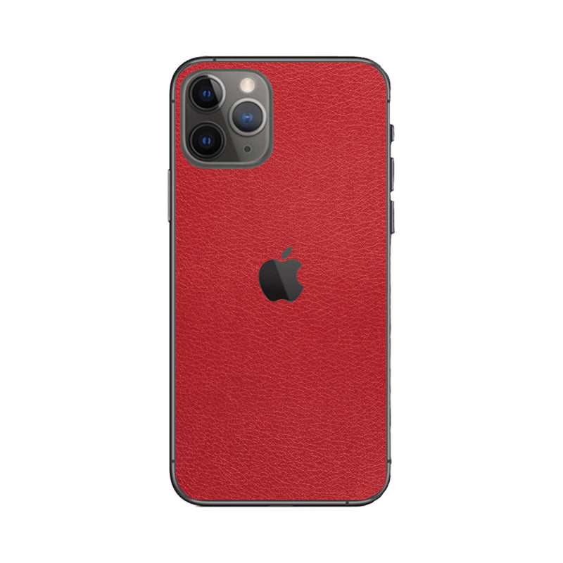 Skin iPhone 11 PRO MAX Super TOUCH, Red Leather Texture - 