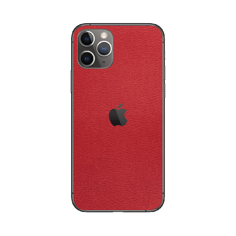 Skin iPhone 11 PRO Super TOUCH, Red Leather Texture - 