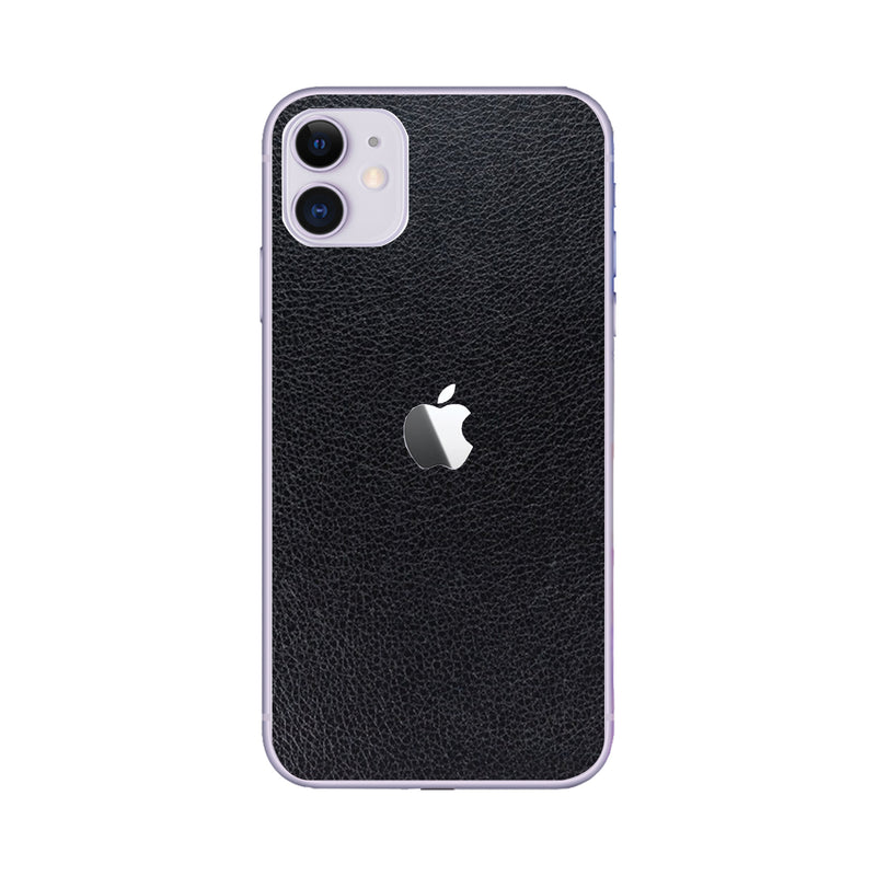Skin iPhone 11 Super TOUCH, Black Leather Texture - 