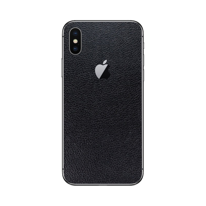Skin iPhone X Super TOUCH, Black Leather Texture - 