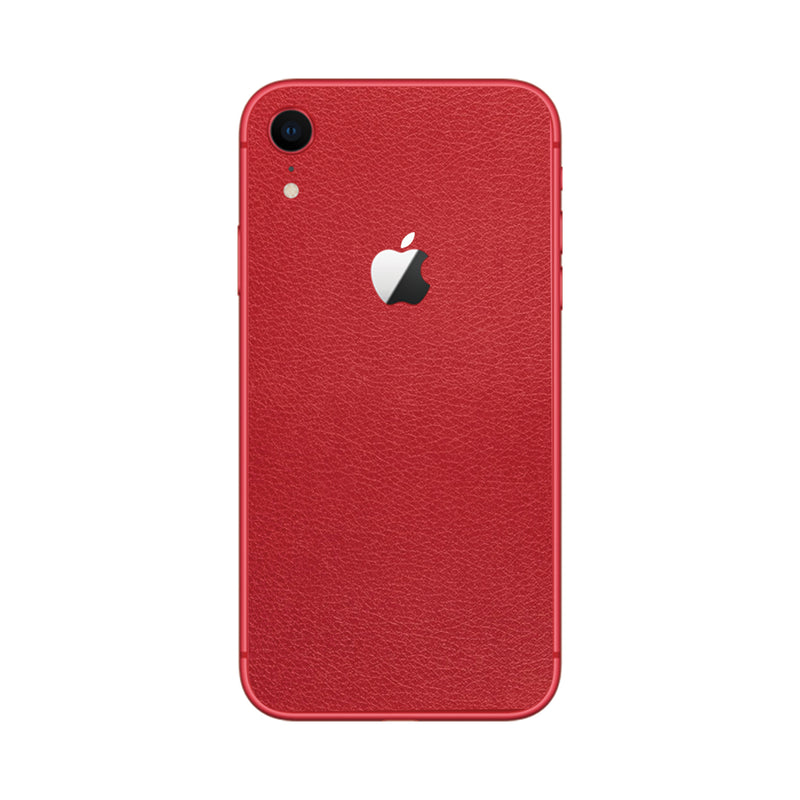 Skin iPhone XR Super TOUCH, Red Leather Texture - 